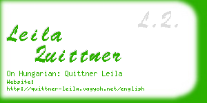 leila quittner business card